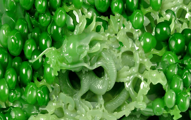 Green Jade Carving Wallpaper AJ Wallpaper