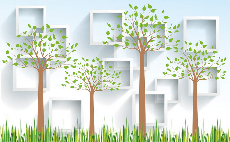 Trees And Frames Wallpaper AJ Wallpaper