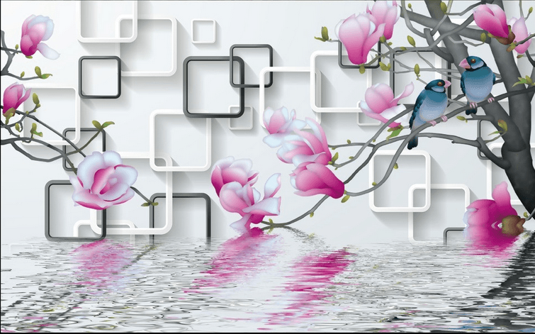 Flowers And Frames Wallpaper AJ Wallpaper