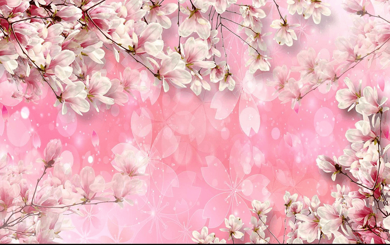 Bright Pink Flowers Wallpaper AJ Wallpaper
