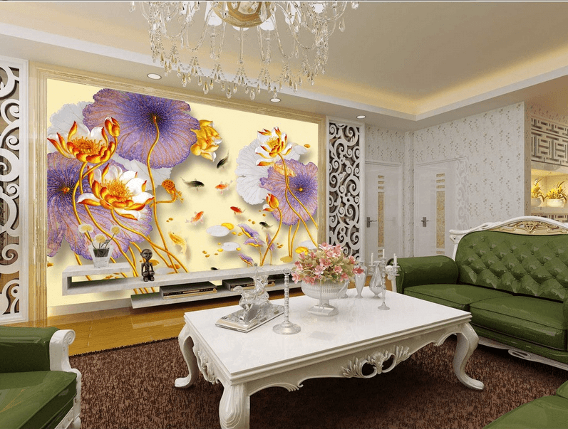 Golden Lotus Wallpaper AJ Wallpaper