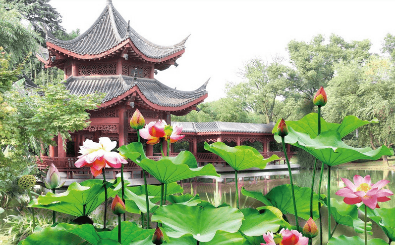 Pavilion Scenery Wallpaper AJ Wallpaper