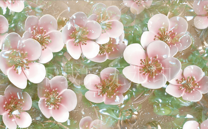 Delicate Pink Flowers Wallpaper AJ Wallpaper