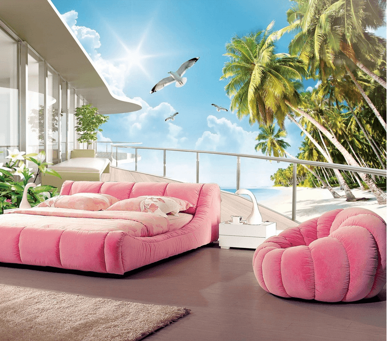 Balcony Beach Scenery Wallpaper AJ Wallpaper