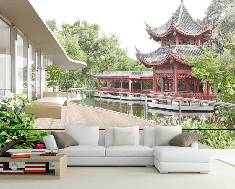 Balcony And Pavilion Wallpaper AJ Wallpaper