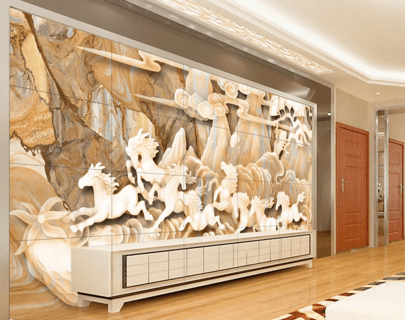 Carved Horses Wallpaper AJ Wallpaper