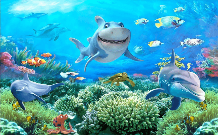 Lovely Ocean Fishes Wallpaper AJ Wallpaper