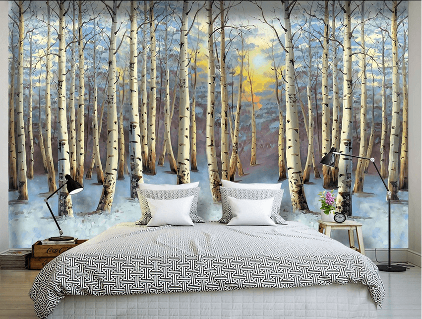 Bare Trees Forest Wallpaper AJ Wallpaper