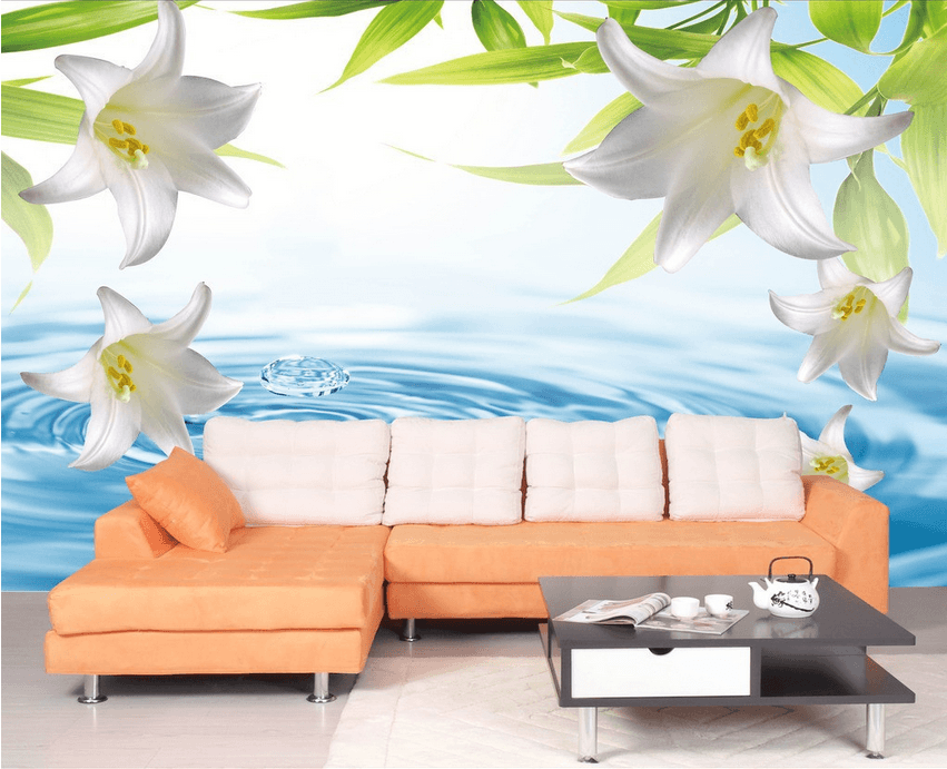 Fresh Lilies Wallpaper AJ Wallpaper