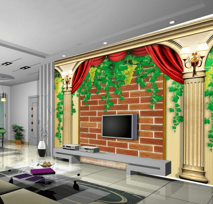 Grape Vines And Pillars Wallpaper AJ Wallpaper