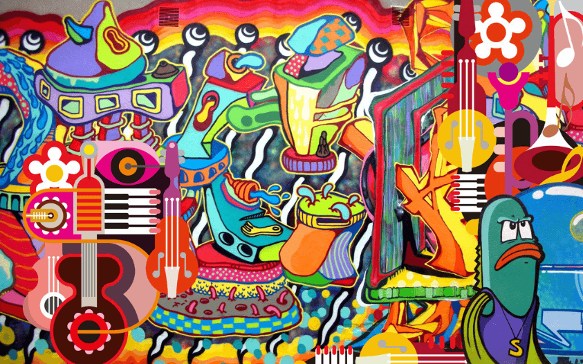 Colorful Musical Instruments Wallpaper AJ Wallpaper 2