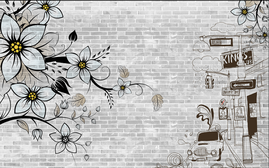 Flowers And Street Wallpaper AJ Wallpaper