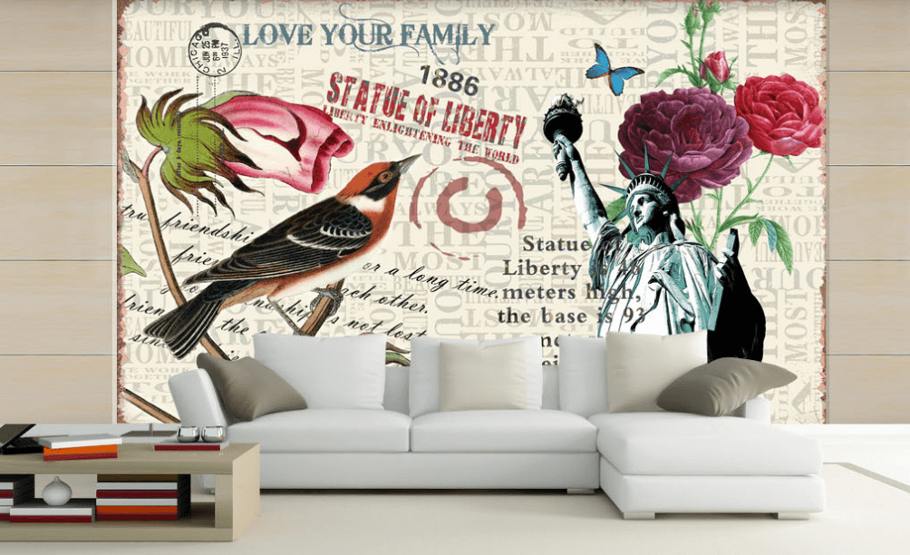3D Butterfly Bird 071 Wallpaper AJ Wallpaper