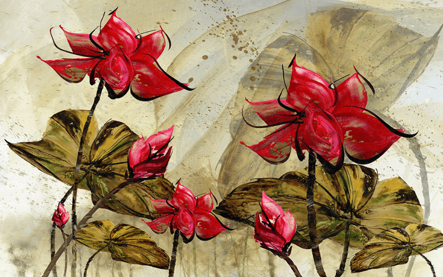 Red Lotus Wallpaper AJ Wallpaper