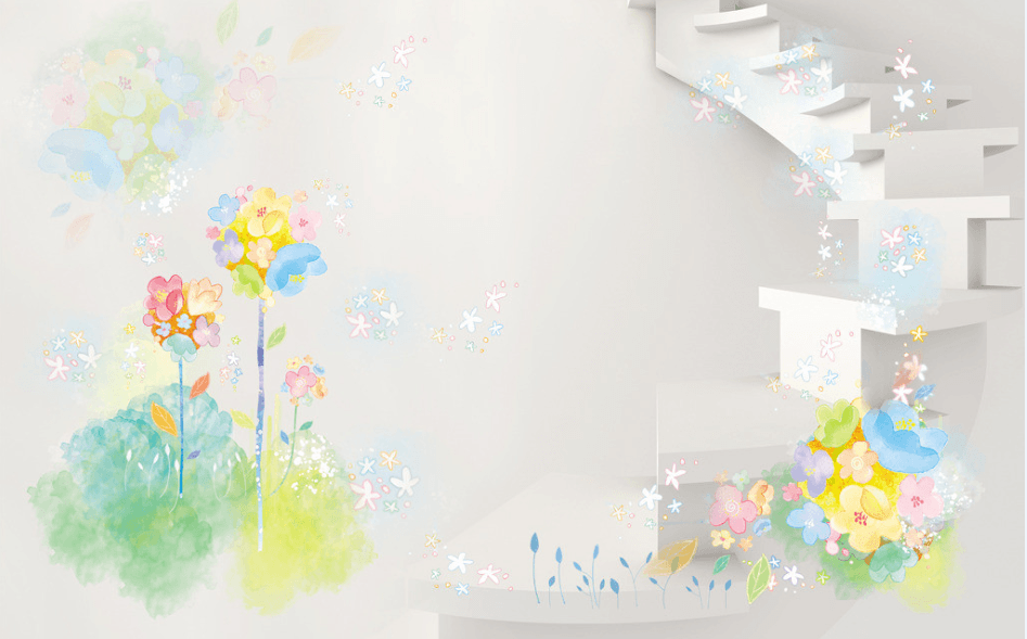 Stairs And Flowers Wallpaper AJ Wallpaper