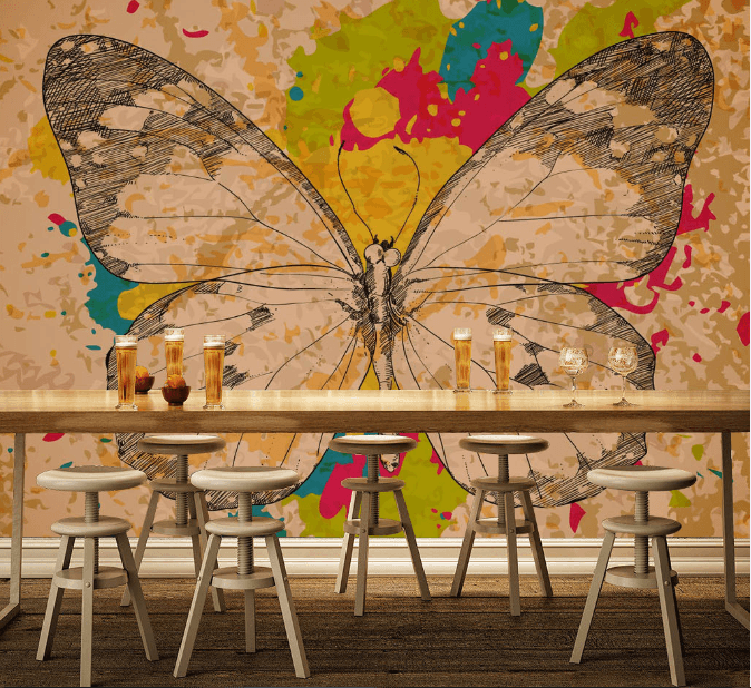 3D Paint Butterfly 102 Wallpaper AJ Wallpaper