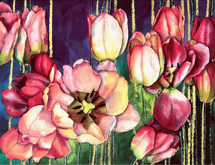 Graffiti Red Flowers Wallpaper AJ Wallpaper