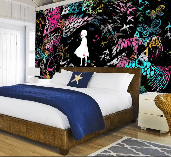 3D Doodle Bird Girl 110 Wallpaper AJ Wallpaper