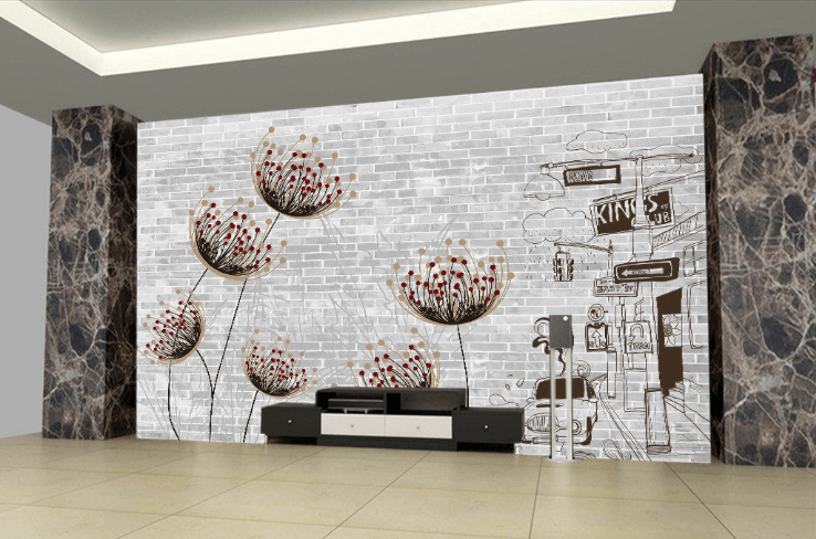 Dandelions And Street Wallpaper AJ Wallpaper