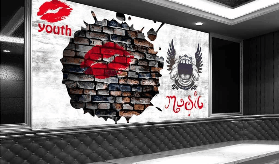 3D Crazy Lips 088 Wallpaper AJ Wallpaper