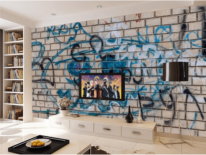 3D Wall Graffiti 016 Wallpaper AJ Wallpaper