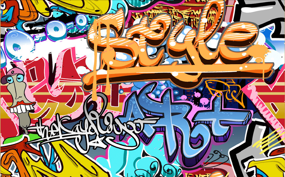 Graffiti Style Wallpaper AJ Wallpaper