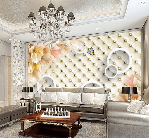 3D Flower Rhyme Butterfly 525 Wallpaper AJ Wallpaper