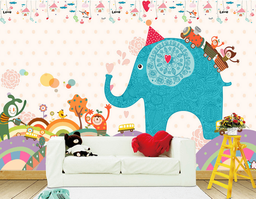 3D Cute Elephant 483 Wallpaper AJ Wallpaper