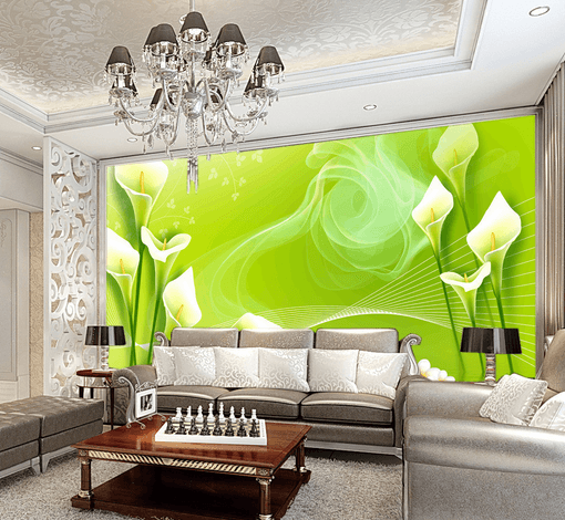 3D Lily Garden 452 Wallpaper AJ Wallpaper