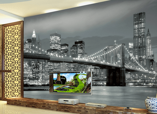 3D Building Bridge 429 Wallpaper AJ Wallpaper