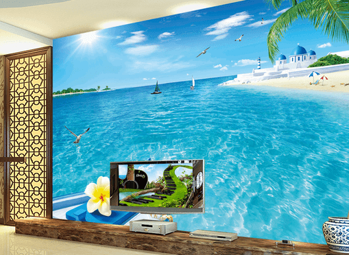 3D Sea Boat 413 Wallpaper AJ Wallpaper