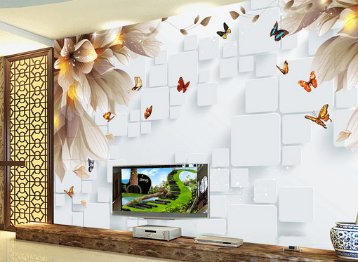 3D Petite Flowers 408 Wallpaper AJ Wallpaper