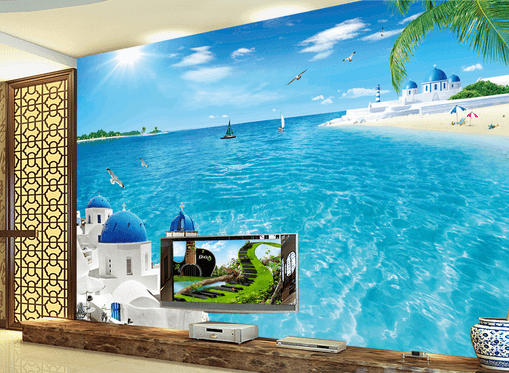 3D Castle Seagull 407 Wallpaper AJ Wallpaper 