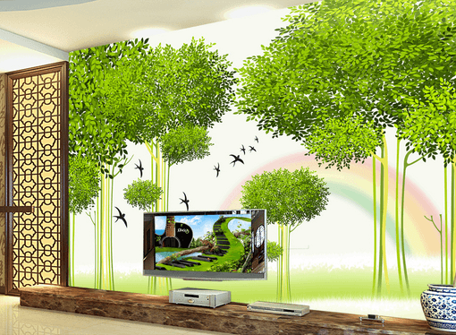 3D Swallow Tree 376 Wallpaper AJ Wallpaper