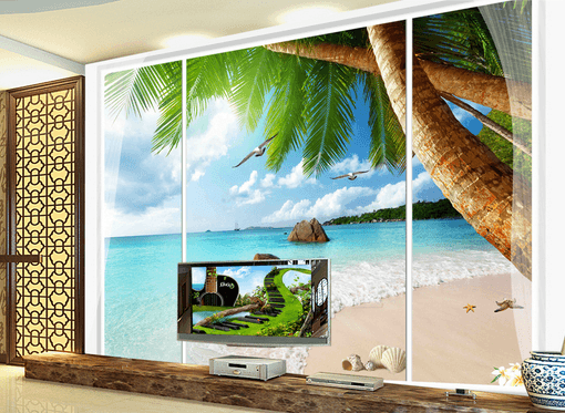 3D Coconut Stone 371 Wallpaper AJ Wallpaper