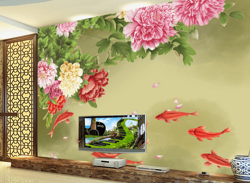 3D Bouquet Fish 363 Wallpaper AJ Wallpaper