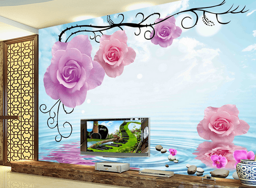3D Flower Drops 326 Wallpaper AJ Wallpaper