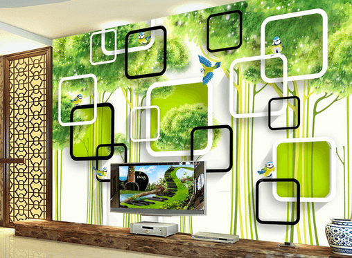 3D Green Tree 323 Wallpaper AJ Wallpaper