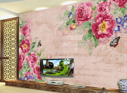 3D Musical Note Butterfly 311 Wallpaper AJ Wallpaper
