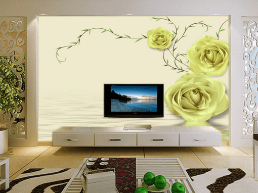 3D Rose Leaves 304 Wallpaper AJ Wallpaper
