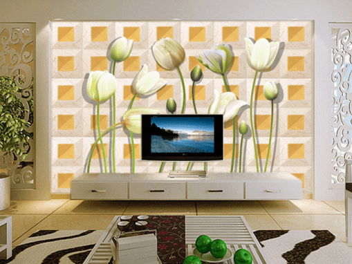 3D Square Lily 300 Wallpaper AJ Wallpaper
