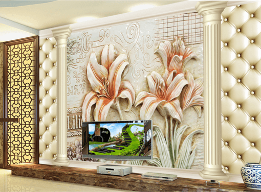 3D Blooming Lily 274 Wallpaper AJ Wallpaper