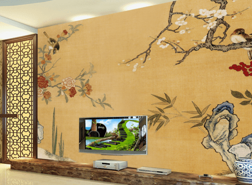 3D Flowering Bird 272 Wallpaper AJ Wallpaper