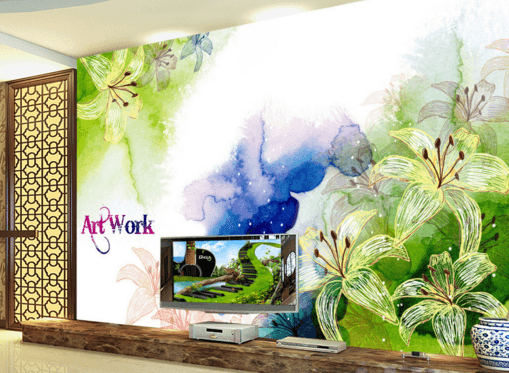 3D Doodle Flowers 268 Wallpaper AJ Wallpaper