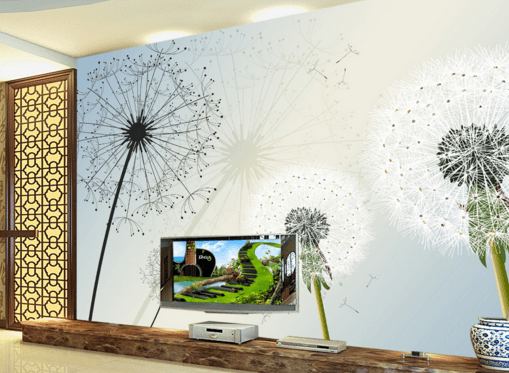 3D Dandelion Corners 263 Wallpaper AJ Wallpaper