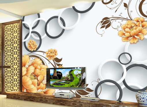 3D Rich Flowers 244 Wallpaper AJ Wallpaper
