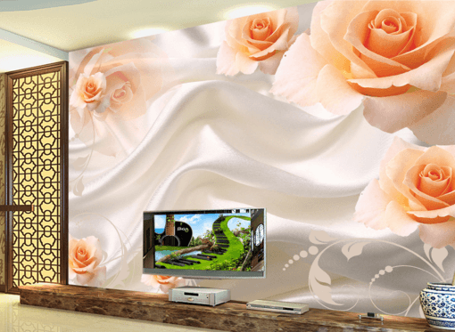 3D Silk Rose 229 Wallpaper AJ Wallpaper