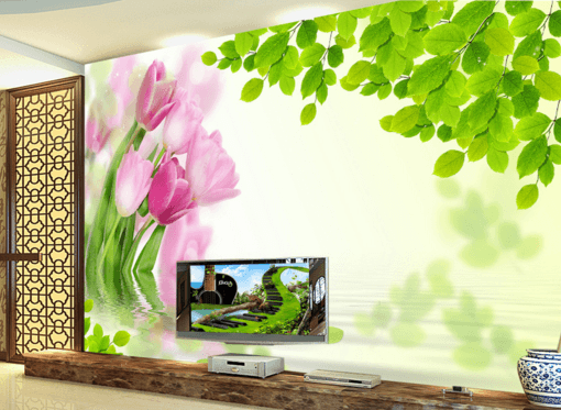 3D Green Leaf 216 Wallpaper AJ Wallpaper