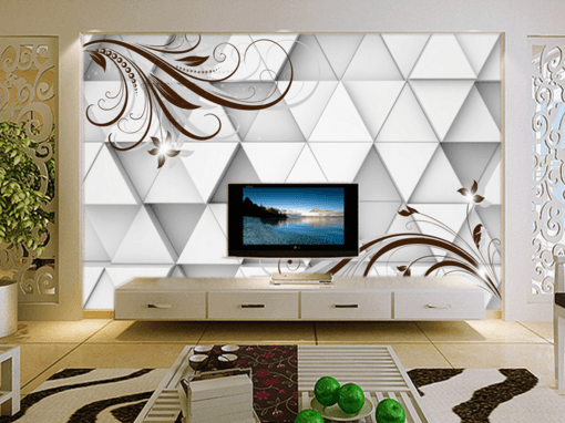 3D Triangle Flower 208 Wallpaper AJ Wallpaper