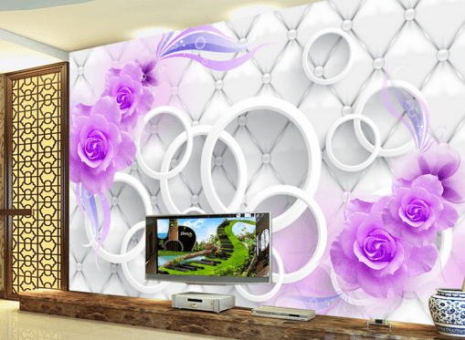 3D Ring Flower 195 Wallpaper AJ Wallpaper